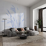 Wall murals Gentle breeze through soft grass