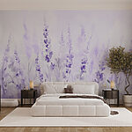 Wall murals Painting of purple flowers