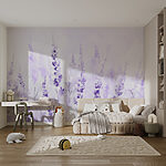 Wall mural Painting of purple flowers