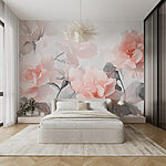 Wall murals Group of pink flowers