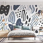 Wall murals Pattern of different shapes and colors