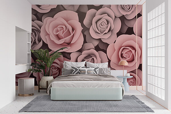 Group of pink roses Wall murals Group of pink roses