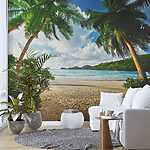 Wall mural Person standing on a beach