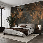 Wall mural Abstract art with metallic accents