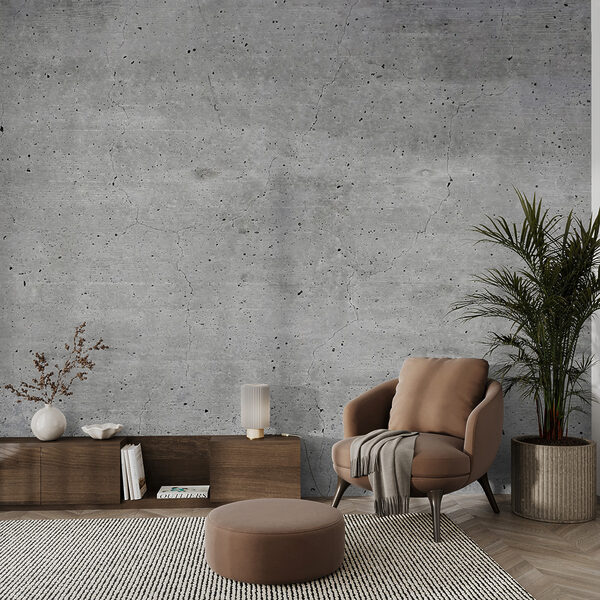 Wall mural Textured gray concrete wall surface