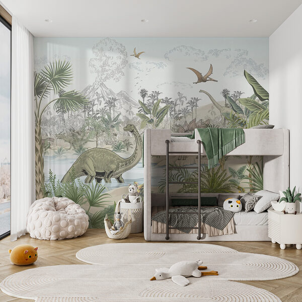 Wall mural Drawing of a dinosaur
