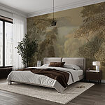 Wall mural Tree in front of a mountain