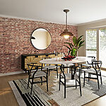 Wall mural Red brick wall, textured pattern