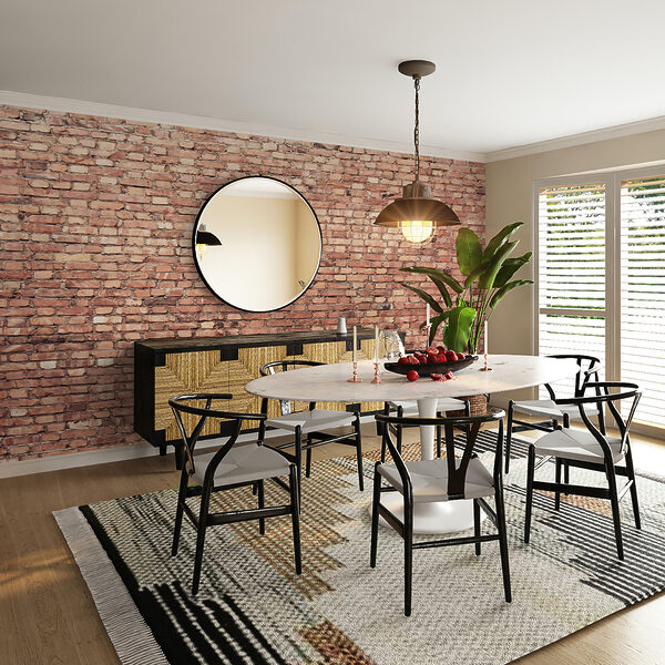 Wall mural Red brick wall, textured pattern