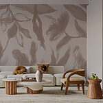 Wall mural Soft organic shapes in muted tones