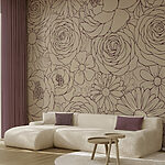 Wall mural Delicate floral patterns for any space