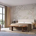 Wall mural Soft floral elegance with subtle patterns